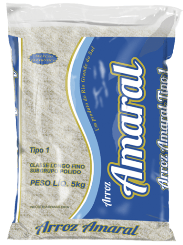 Arroz Agulhinha Tipo 1 Amaral 5Kg - 6 Unidades